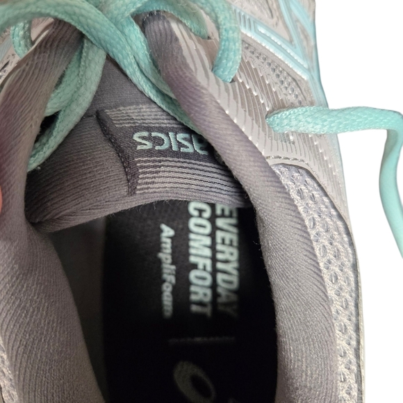 Asics Gel Contend 5 Gray and Blue Athletic Running Shoes 9 - Picture 6 of 8